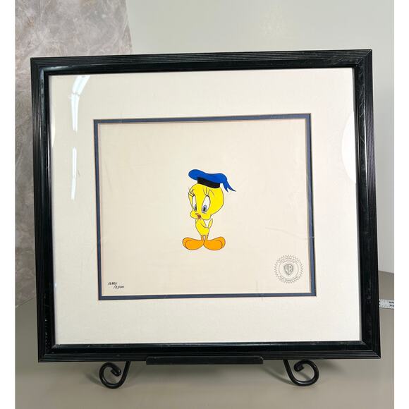 Warner Brothers Animation Art 1992 Sericel LTD Ed Anchors Away Tweety Mounted - Picture 8 of 8